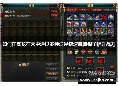 如何在御龙在天中通过多种途径快速赚取银子提升战力